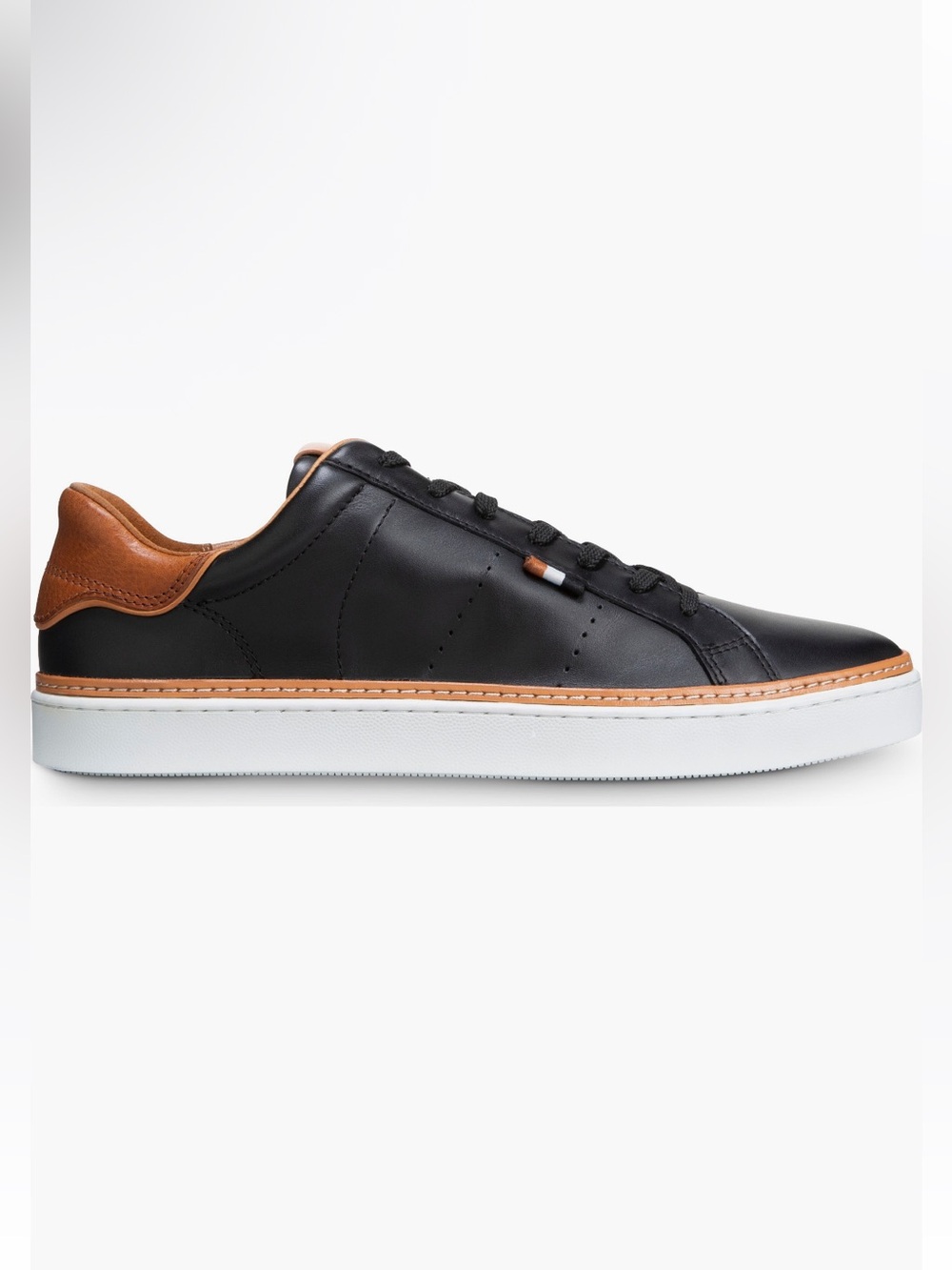 Allen Edmonds Alpha Lace Up Sneakers Black Leather Men’s 8.5 D